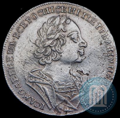 Фото 1 рубль 1725 года  "Портрет в античных доспехах"