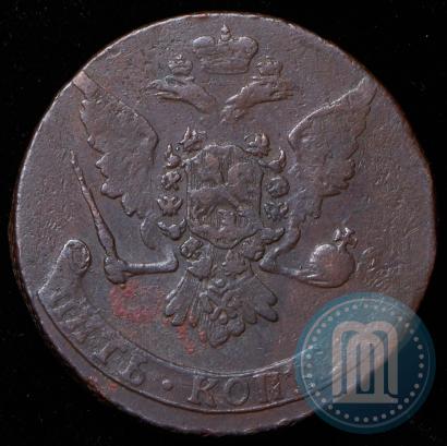 Picture 5 kopecks 1758 year  