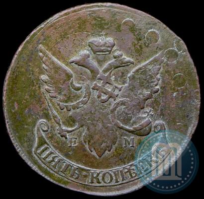 Picture 5 kopecks 1793 year ЕМ "Paul's restrike"