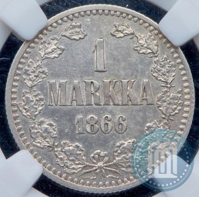 Picture 1 markka 1866 year S 