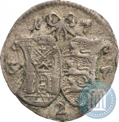 Фото 2 копейки 1757 года  "Ливонез"