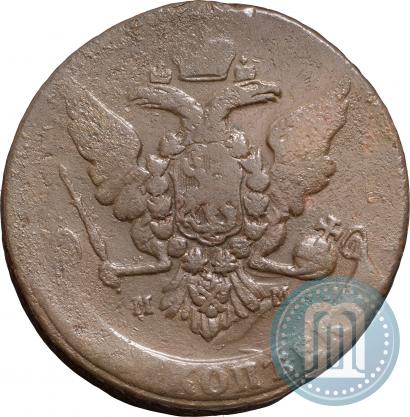 Фото 5 копеек 1758 года ММ 