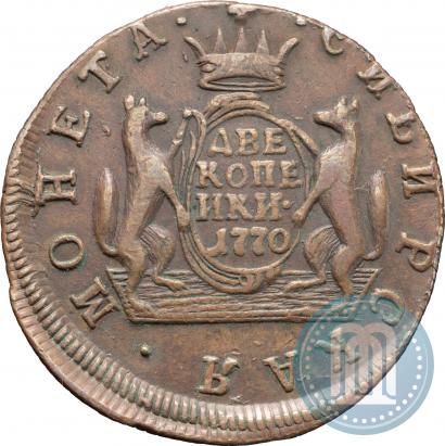 Фото 2 копейки 1770 года КМ 