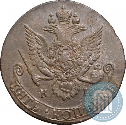 Фото 5 копеек 1784 года КМ 