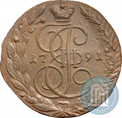 Picture 5 kopecks 1791 year ЕМ 