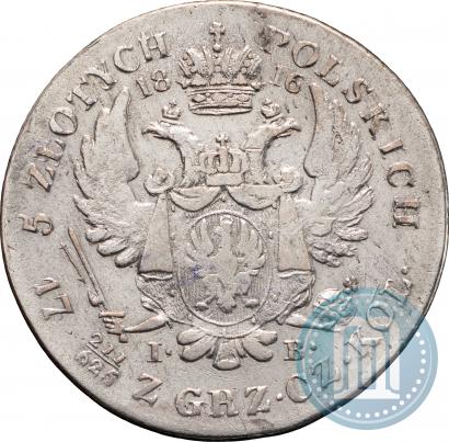 Picture 5 złotych 1816 year IB 
