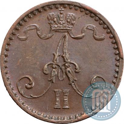 Фото 1 пенни 1865 года  