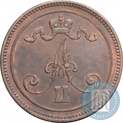 Фото 10 пенни 1866 года  