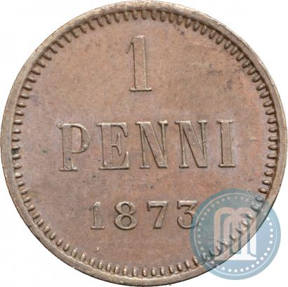 Фото 1 пенни 1873 года  