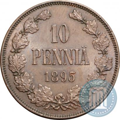 Фото 10 пенни 1895 года  