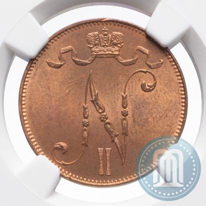 Picture 5 pennia 1908 year  