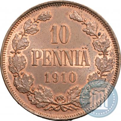 Фото 10 пенни 1910 года  