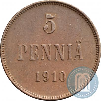 Фото 5 пенни 1910 года  