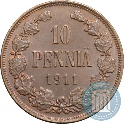 Picture 10 pennia 1911 year  