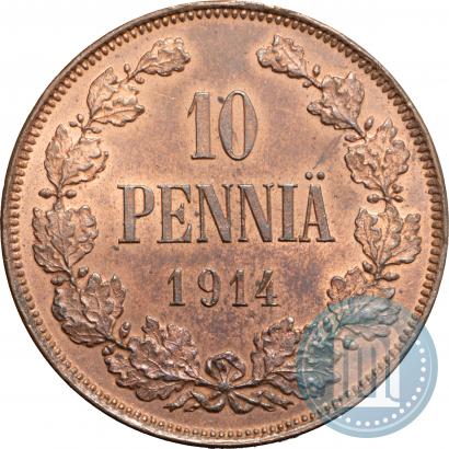Picture 10 pennia 1914 year  