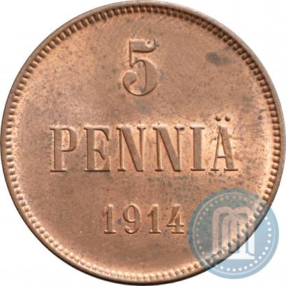 Picture 5 pennia 1914 year  