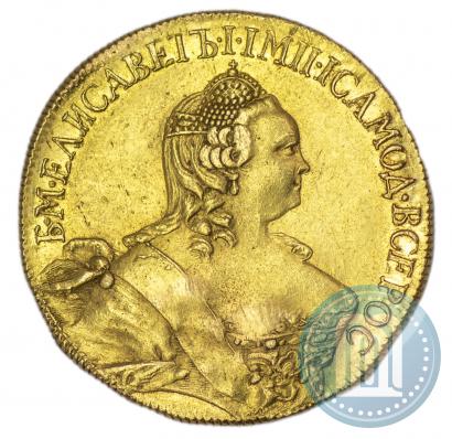 Фото 5 рублей 1755 года  