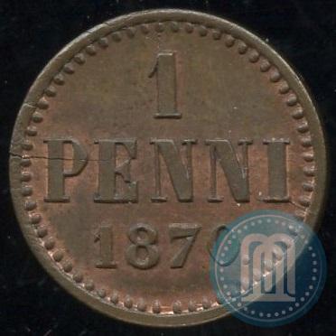 Фото 1 пенни 1870 года  