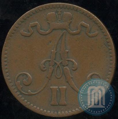 Picture 5 pennia 1866 year  