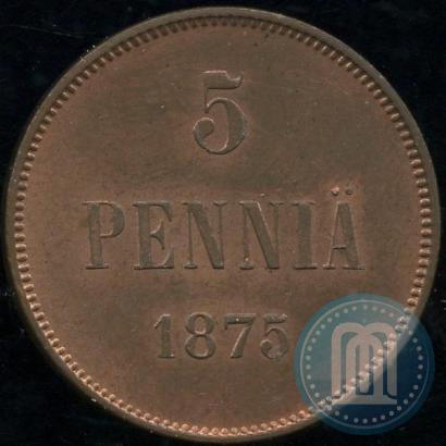 Picture 5 pennia 1875 year  