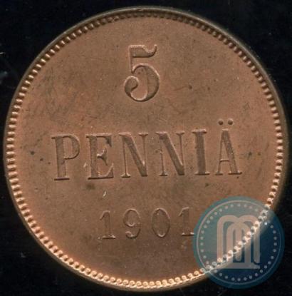 Picture 5 pennia 1901 year  