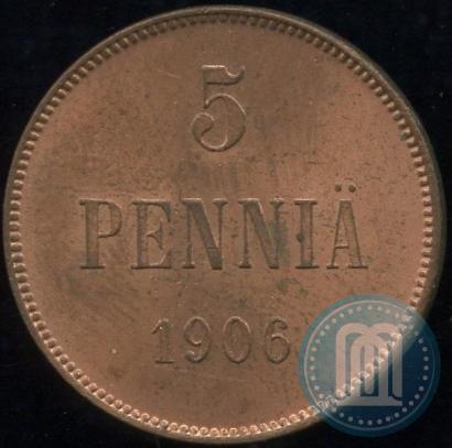 Picture 5 pennia 1906 year  