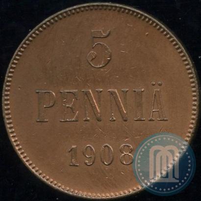 Фото 5 пенни 1908 года  