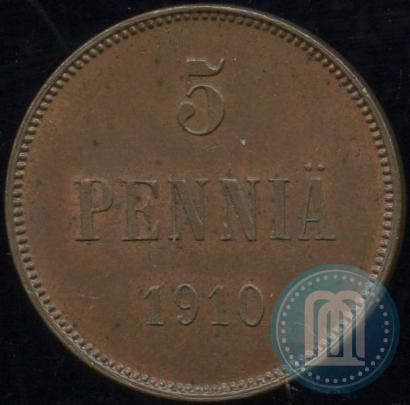 Фото 5 пенни 1910 года  
