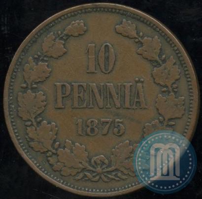 Picture 10 pennia 1875 year  