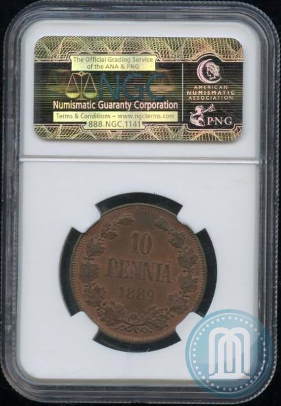 Picture 10 pennia 1889 year  