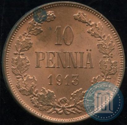 Фото 10 пенни 1913 года  