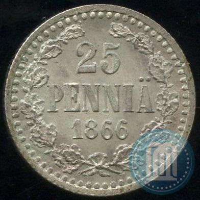 Фото 25 пенни 1866 года S 
