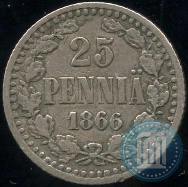 Фото 25 пенни 1866 года S 