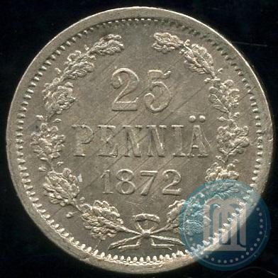 Фото 25 пенни 1872 года S 