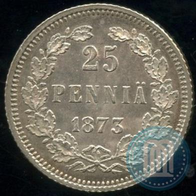 Фото 25 пенни 1873 года S 