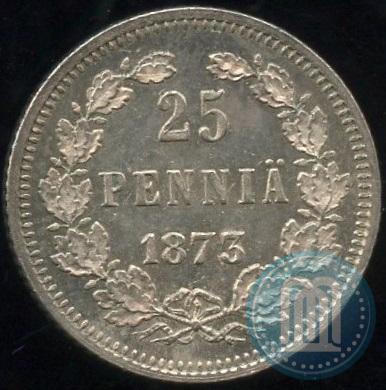 Фото 25 пенни 1873 года S 
