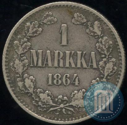 Picture 1 markka 1864 year S 