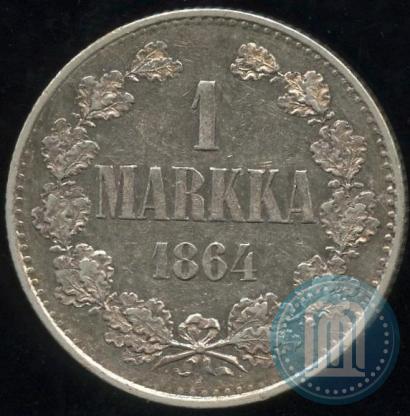 Picture 1 markka 1864 year S 