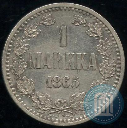 Picture 1 markka 1865 year S 
