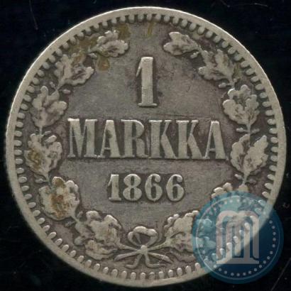 Picture 1 markka 1866 year S 