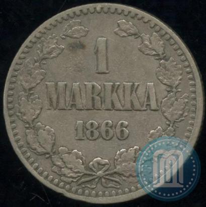 Picture 1 markka 1866 year S 