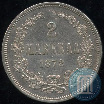 Picture 2 markkaa 1872 year S 