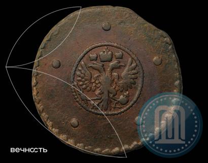Фото 5 копеек 1727 года НД 