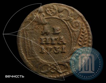 Фото Денга 1731 года  