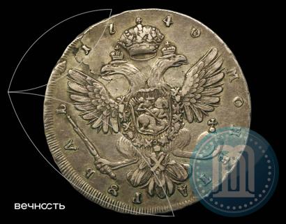 Фото 1 рубль 1740 года СПБ "Петербургский тип"