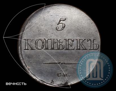 Picture 5 kopecks 1832 year СМ 