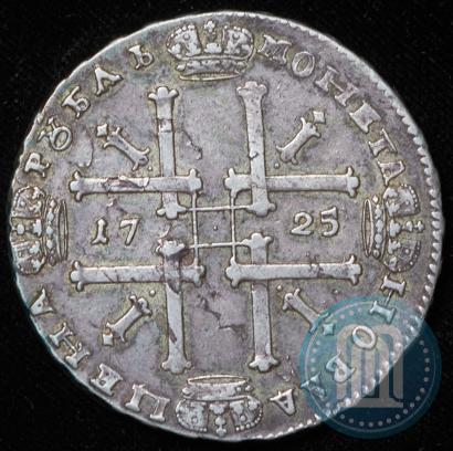 Фото 1 рубль 1725 года OK "Портрет в античных доспехах"