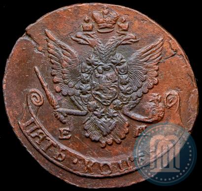 Picture 5 kopecks 1785 year ЕМ 