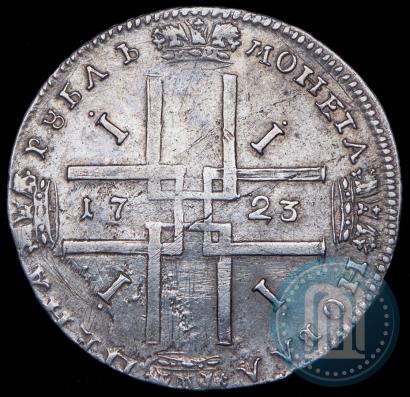 Фото 1 рубль 1723 года  "Портрет в античных доспехах"