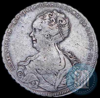 Фото 1 рубль 1725 года  "Петербургский тип, портрет влево"
